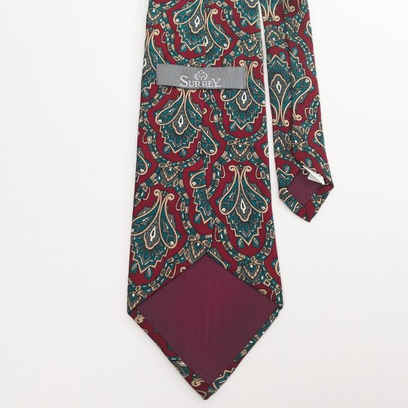 SURREY 100% Silk Dress Neck Tie 57" x 3.75" - Picture 4 of 4